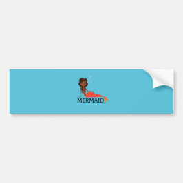 Beautiful Mermaid (Black Girl) (アフリカ系アメリカ人) バンパーステッカー