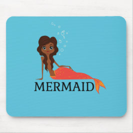Beautiful Mermaid (Black Girl) (アフリカ系アメリカ人) マウスパッド