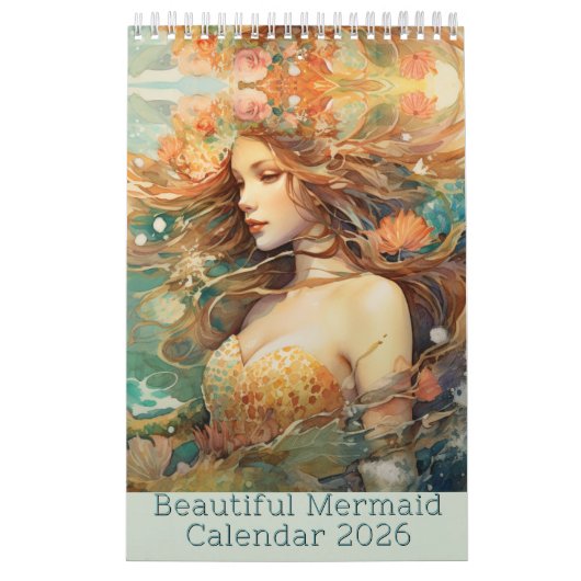 Beautiful Mermaid Calendar 2025, Mermaid カレンダー (カバー)