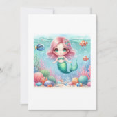 beautiful mermaid kawaii 招待状 (正面)