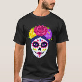Beautiful Mexican Dia de los Muertos Day of the De Tシャツ (正面)