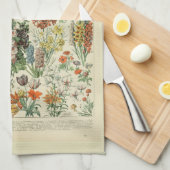 Beautiful Millot Fleur Illistration Print キッチンタオル (四つ折り)