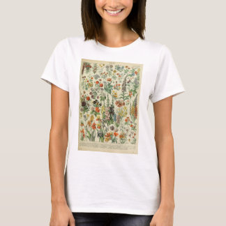 Beautiful Millot Fleur Illistration Print Tシャツ