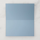 Beautiful minimalist dusty blue wedding place card プレイスカード (内部開封)