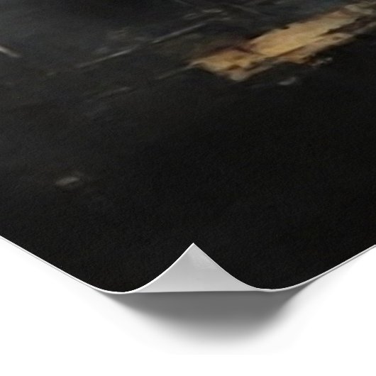 Beautiful Modern Abstract  old small town painting ポスター (角)