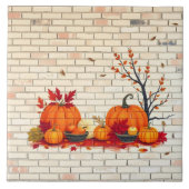 Beautiful Modern Happy Thanksgiving Fall タイル (正面)