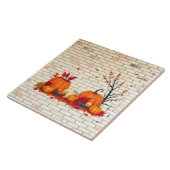 Beautiful Modern Happy Thanksgiving Fall タイル (側面)