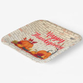 Beautiful Modern Happy Thanksgiving Fall ペーパープレート (傾斜あり)