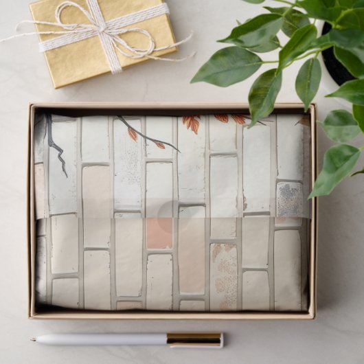 Beautiful Modern Happy Thanksgiving Fall 薄葉紙 (ギフト)