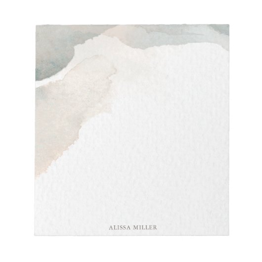 Beautiful Modern Watercolor Abstract Artistic ノートパッド (正面)