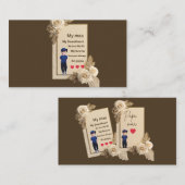 Beautiful Mom Dad Love Card | My Maa Papa Heart To 名刺 (正面/裏面)