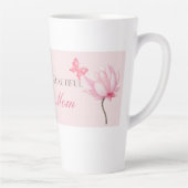 Beautiful Mom Mug with Butterfly and Flower カフェラテマグ (右)