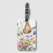 Beautiful Monarch Butterfly Watercolor ラゲッジタグ (正面縦)