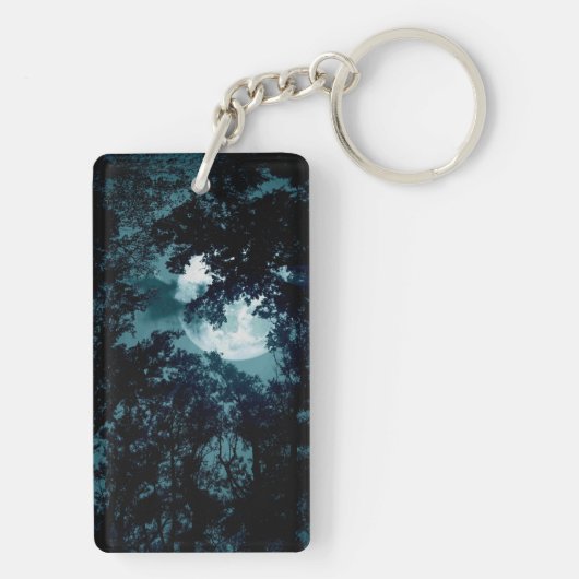 Beautiful Moon Glow Though Trees  キーホルダー (裏面)
