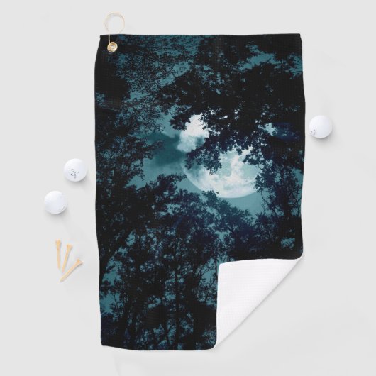 Beautiful Moon Glow Though Trees  ゴルフタオル (インサイチュ)
