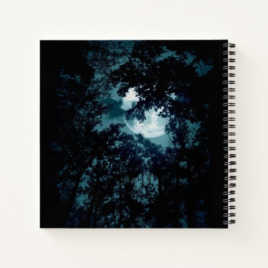 Beautiful Moon Glow Though Trees ノートブック (裏面)