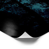 Beautiful Moon Glow Though Trees ポスター (コーナー)