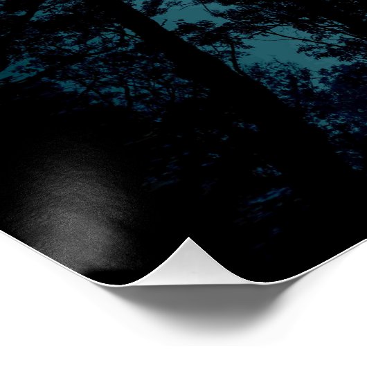 Beautiful Moon Glow Though Trees  ポスター (コーナー)