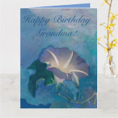Beautiful Morning Glory Customizable Greeting Card カード (黄色い花)