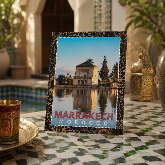 Beautiful+Moroccan+Marrakech+Menara+Architecture+f ポストカード