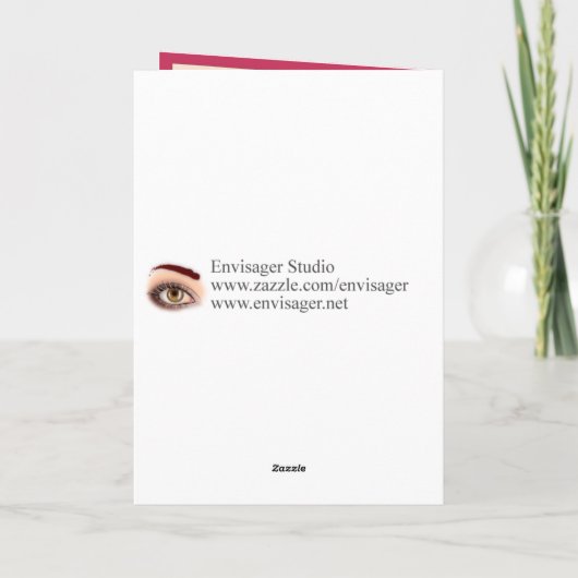 Beautiful Mothers Day Greeting Card with Damask カード (裏面)