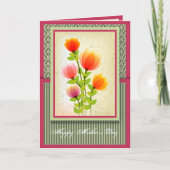 Beautiful Mothers Day Greeting Card with Damask カード (正面)