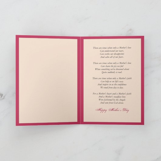 Beautiful Mothers Day Greeting Card with Damask カード (内部)