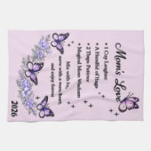 Beautiful Mother's Day Mom's Love キッチンタオル (横)