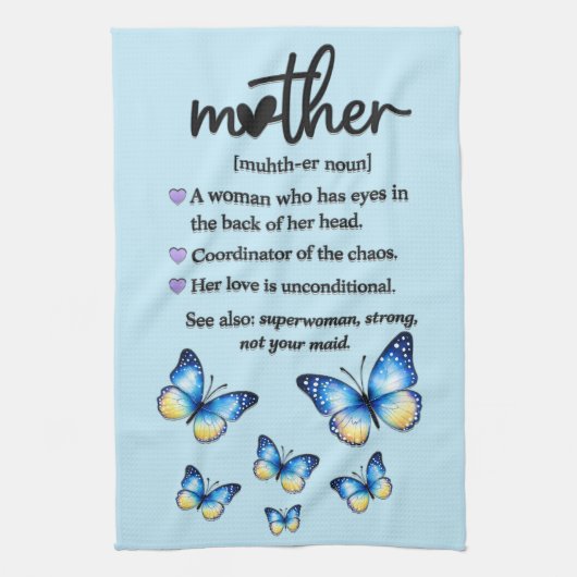 Beautiful Mother's Day Mother Definition キッチンタオル (縦)