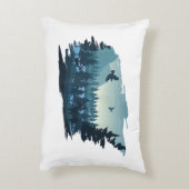 Beautiful Mountain, Nature Trees and Forest アクセントクッション (裏面(縦))