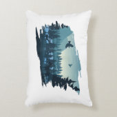 Beautiful Mountain, Nature Trees and Forest アクセントクッション (正面(垂直))