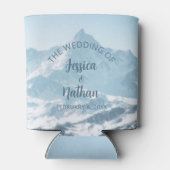 Beautiful Mountain Photography Winter Wedding 缶クーラー (裏面)