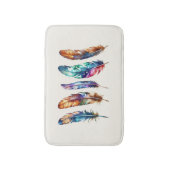 Beautiful Multicolor Boho Feathers - Graphic Art バスマット (正面縦)