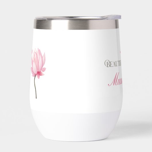 Beautiful Mum Pink Lotus, Mothers Day, Birthday (左面)