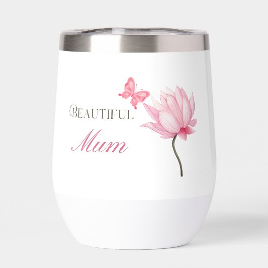 Beautiful Mum Pink Lotus, Mothers Day, Birthday (背面)