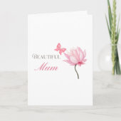Beautiful Mum Pink Lotus, Mothers Day, Birthday カード (正面)