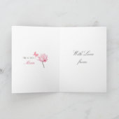 Beautiful Mum Pink Lotus, Mothers Day, Birthday カード (内部)