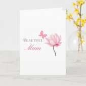 Beautiful Mum Pink Lotus, Mothers Day, Birthday カード (黄色い花)