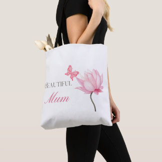 Beautiful Mum Pink Lotus, Mothers Day, Birthday トートバッグ