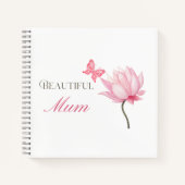 Beautiful Mum Pink Lotus, Mothers Day, Birthday ノートブック (正面)