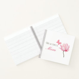 Beautiful Mum Pink Lotus, Mothers Day, Birthday ノートブック