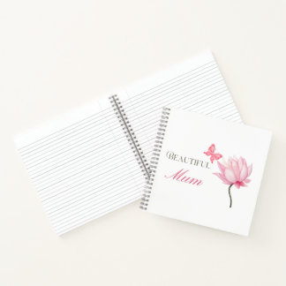 Beautiful Mum Pink Lotus, Mothers Day, Birthday ノートブック