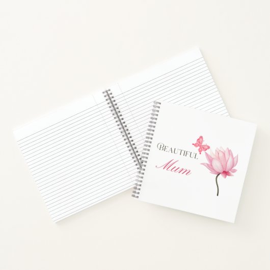 Beautiful Mum Pink Lotus, Mothers Day, Birthday ノートブック (内部)