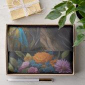 Beautiful mysterious black haired flower woman 薄葉紙 (ギフト)