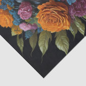 Beautiful mysterious black haired flower woman 薄葉紙 (詳細)