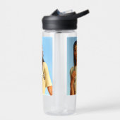 Beautiful Native American Woman Indigenous Outfit ウォーターボトル (左面)