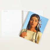 Beautiful Native American Woman Indigenous Outfit プランナー手帳 (ディスプレー)