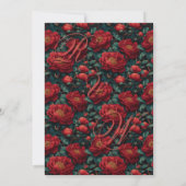 Beautiful Nature Peonies Romantic Wedding  招待状 (裏面)