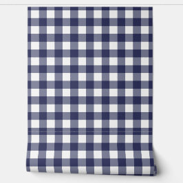 Beautiful Navy Gingham Check Green Buffalo Plaid 壁紙