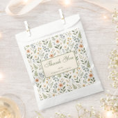 Beautiful Neutral Wildflowers Earthy Natural フェイバーバッグ (クリップ留めされた状態)